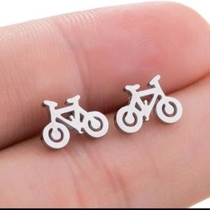 Stainless Steel Bicycle 🚲 Stud Earrings